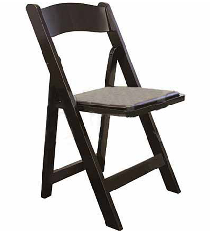 Black Resin Folding Chair